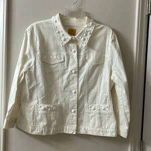Ruby Rd. Off White Jean Jacket